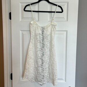 SLA The Label White Lila Lace Sequin Mini Dress Size S NWT